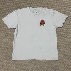 CVLA Shirt Mens Size XL Love Is Pain White Front Back Graphic Cotton Tee-Shirt